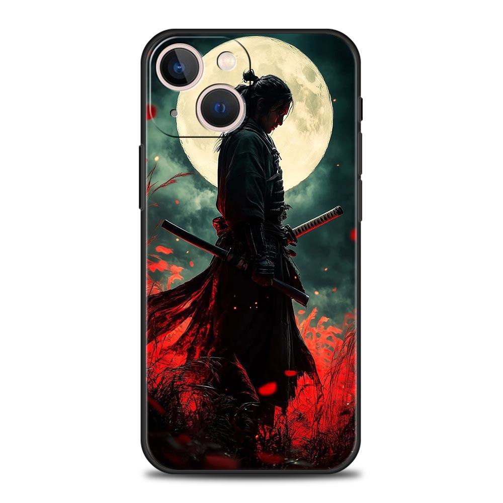 Custodia per Telefono Samurai Bushido Giapponese Per iPhone 17 16 15 Pro Max 11 12 13 14 7 8 Plus SE 2020 X XR XS Cover Morbida Nera