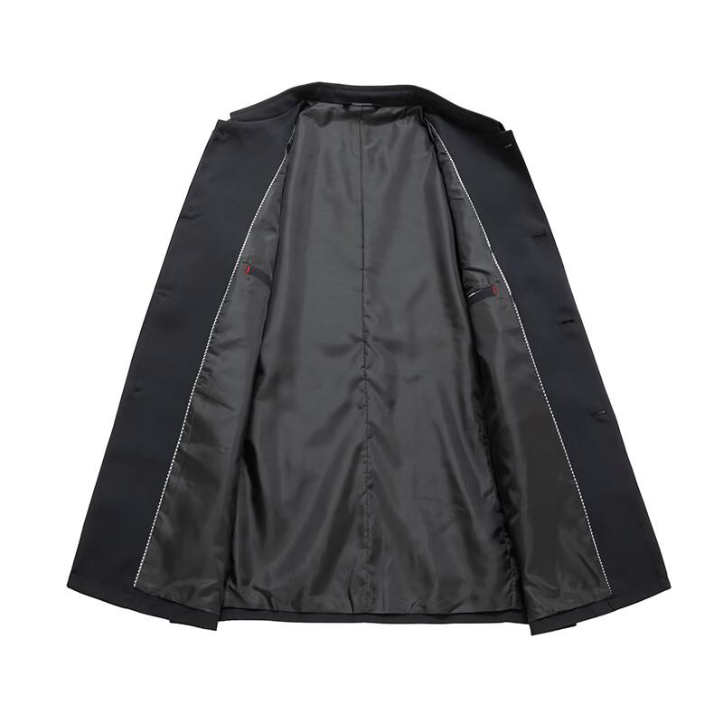Men's Plus Size Mid-Length Lapel Windbreaker