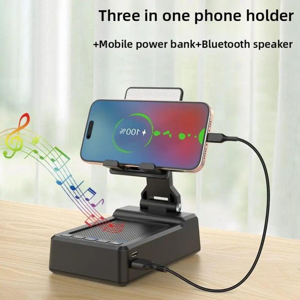 Multi Functional Mobile Phone Holder 3 In 1 Charger Phone Stand with Bluetooth Speaker Desktop