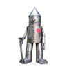 Vintage Tin Man Garden Ornament Weather-resistant Love Heart Soldier Statue Sculpture Outdoor Yard Art Decoration Ornament