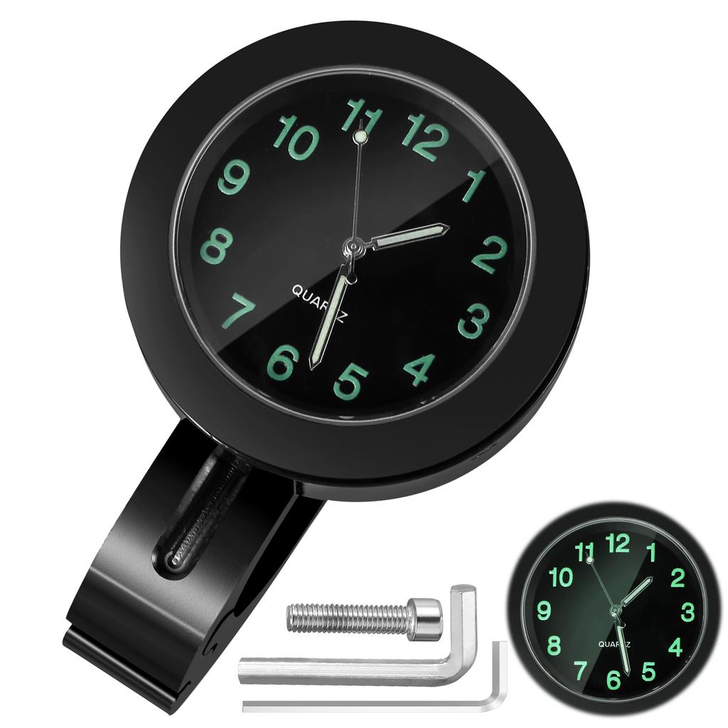 Motorbike Handlebar Watch 7/8" Motorcycle Clock Chrome Waterproof Handlebar Mount Watch Night Luminous Clock Moto Accessories