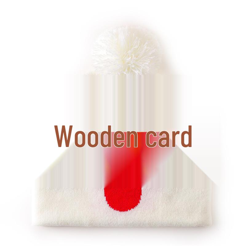 Festliche LED Leuchtmütze für Erwachsene - Unisex Jacquard Woll-Design