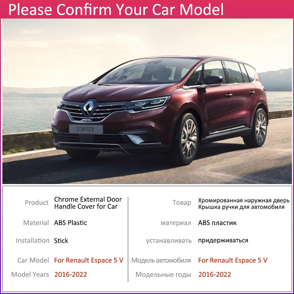 For Renault Espace 5 V MK5 2016~2022   Chrome Sturdy Door Handle Cover Car Styling Accessories Protective Film