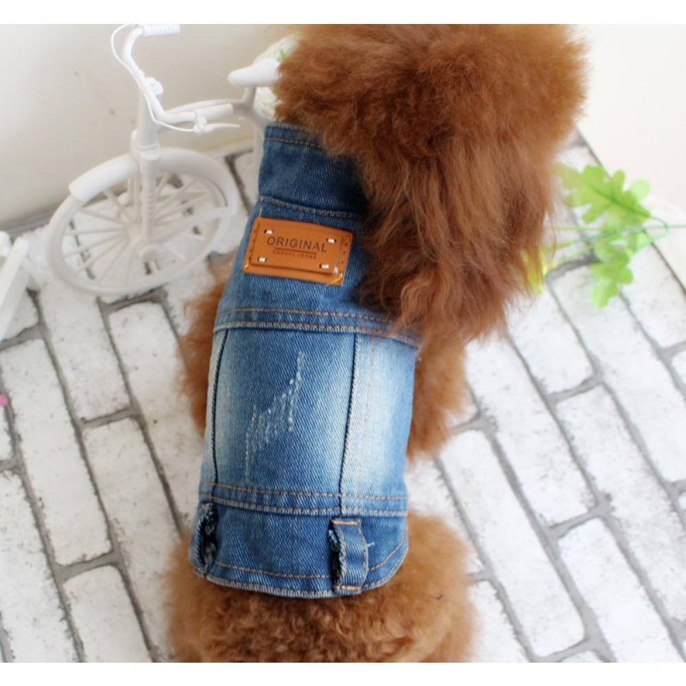Pet Dog Clothes Denim Jacket Small Dog Vintage Spring Autumn Winter