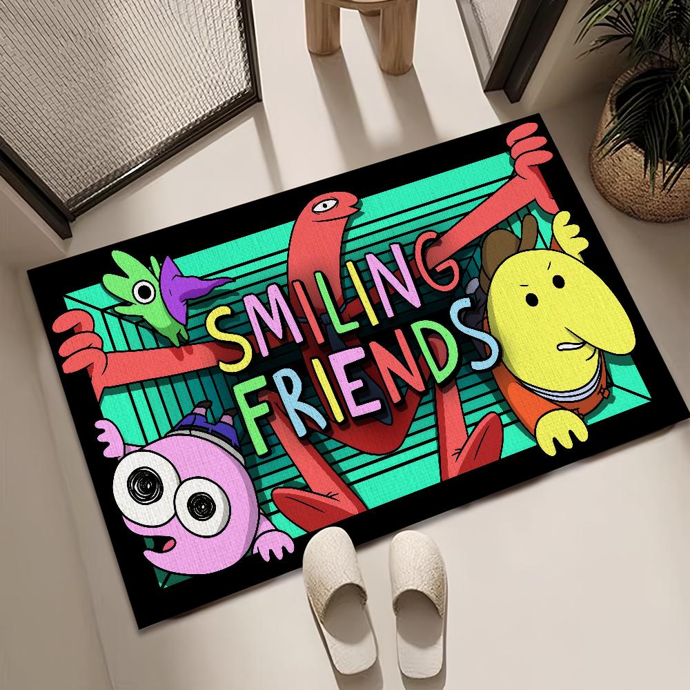 Cartoon Art Anime S-Smiling F-Friends Small Carpet Rug Carpet Home Decor Bedroom Mat Hallway Balcony Entrance Doormat Decoration