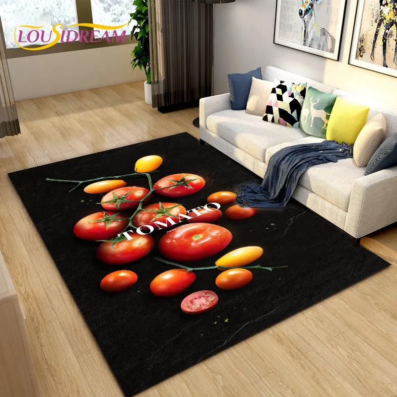 Fruits Vegetables Kitchen Mat Area Rug Carpet for Living Room Bedroom Playroom Sofa decor home Non-slip rug Floor Mat Soft