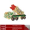 Handmade 3D Wooden Military Tank Model Puzzle for Children