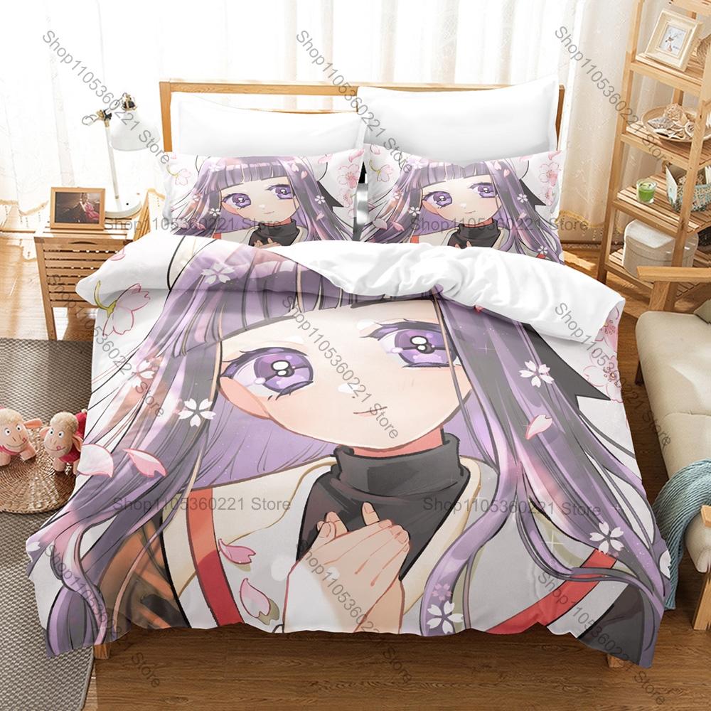 Sweet Magical Girl Tomoyo Daidouji Manga Art Print Bedding Set 3in1 1 Duvet Cover 2 Pillowcases Soft Household Bed Textile
