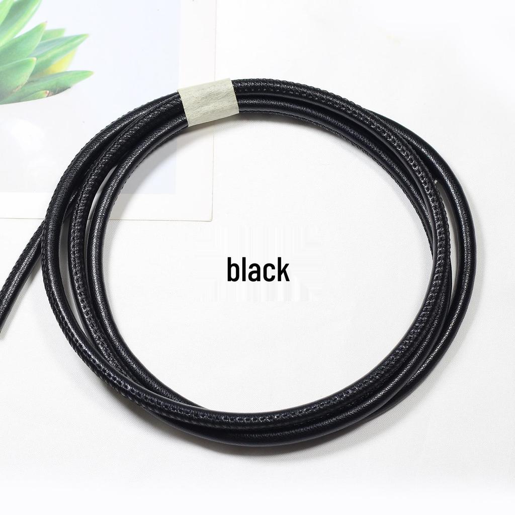 Sheepskin-Textured Microfiber Leather Round Cord for DIY Crafting and Decoration