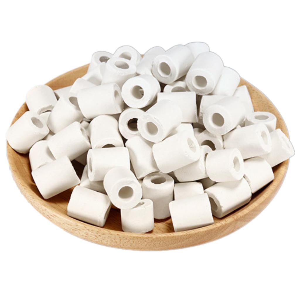 NYANDELMO ND-0126-R04-WH-1000g Ceramic Filter Ring for Aquariums, 1000g, Improves Water Quality for Ornamental Fish and Aquariums