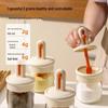 Starfun Telescopic Spoon-Lid Glass Spice Jar Set