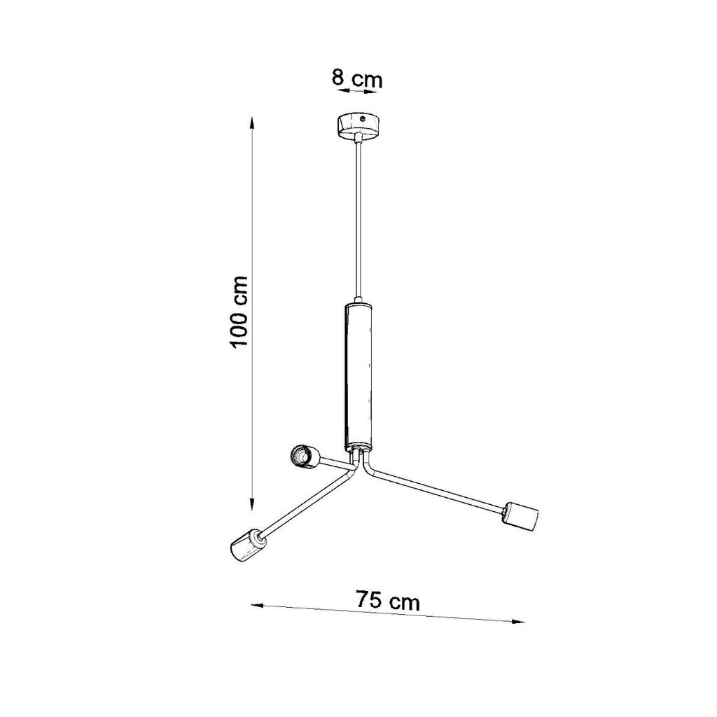 Lampa Wisząca Oralia 3 E27 Czarny Lumilo 03.115.03