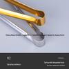 Thickened Non-slip 304 Stainless Steel Ice Tongs for Ice Cubes, Fruits, Towels, Food, BBQ, Charcoal