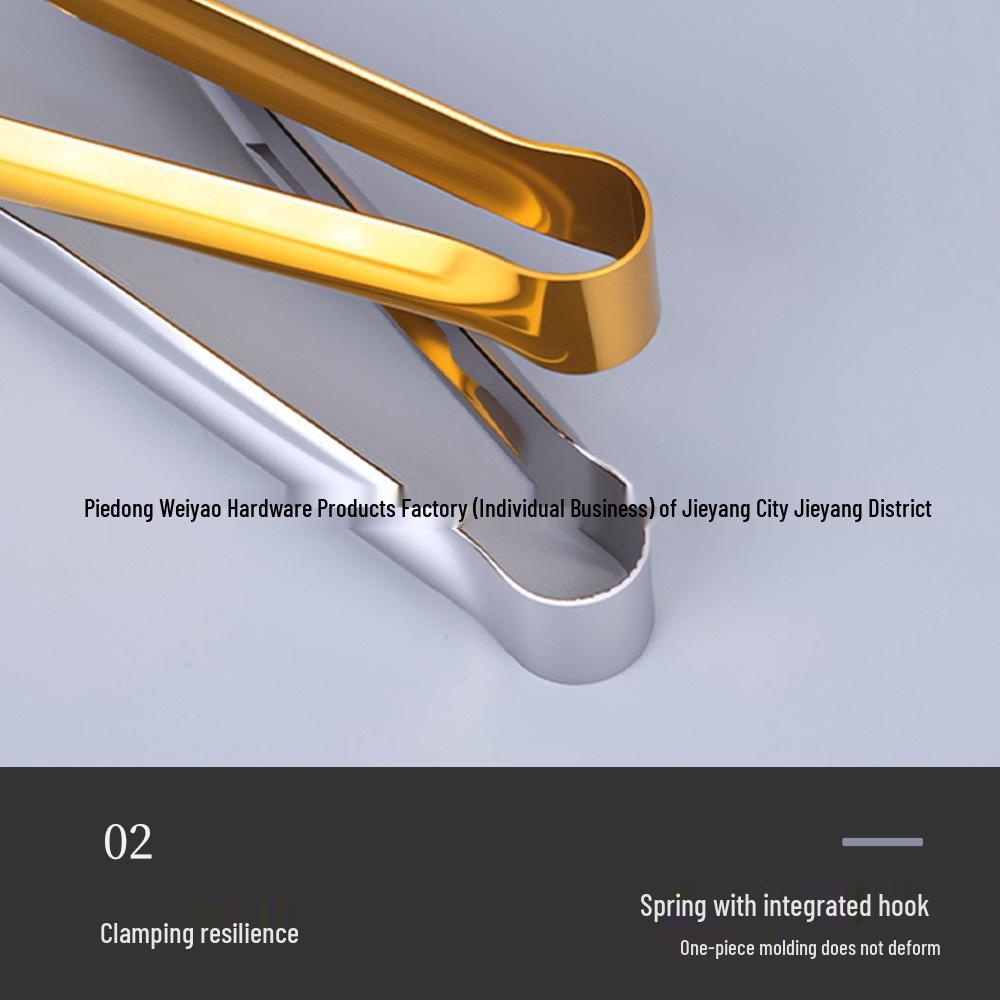 Thickened Non-slip 304 Stainless Steel Ice Tongs for Ice Cubes, Fruits, Towels, Food, BBQ, Charcoal