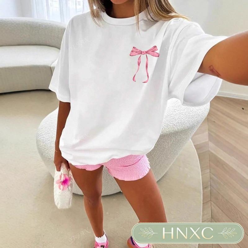 HNXC Women's Fashion O-Neck Short Sleeve Casual Blouses & Shirts Classic Exquisite