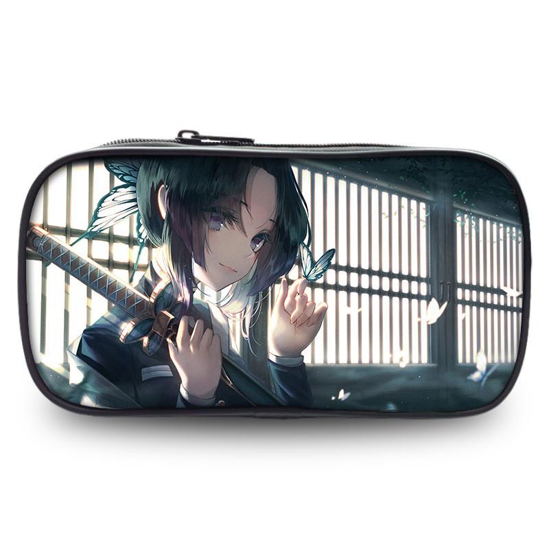 Durable Slayer Demon Pen Bag Versatile Oxford Fabric Large Capacity Stationery Holder
