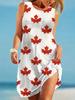 Abstract Floral Print Women's Casual Sleeveless Tank Dress Summer Vacation Casual Attire Fashion Street Wear Y2k Woman Clothing