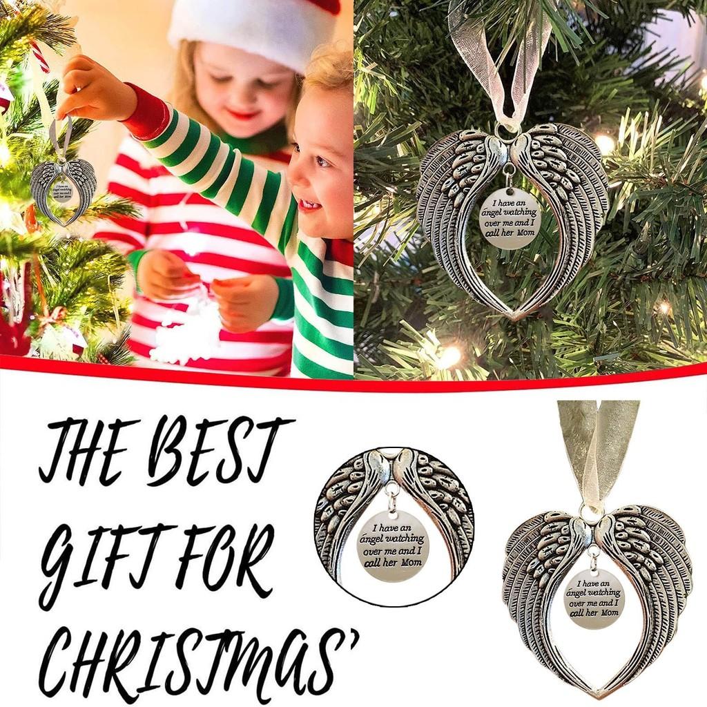 Heart Beautiful Shaped Angel Wings Memorial Ornament For Loved Ones Remembrance