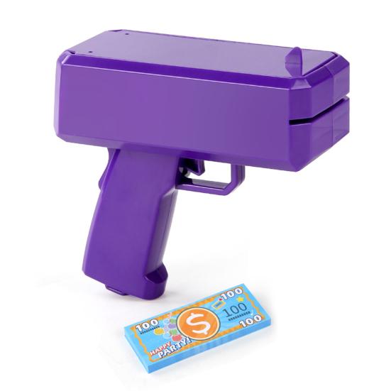 

Игрушка-шутер для денег, роликовый дизайн, мотор с высокой мощностью, игрушка, поддельные принадлежности для метания денег, портативные вечерние для свадеб A фиолетовый