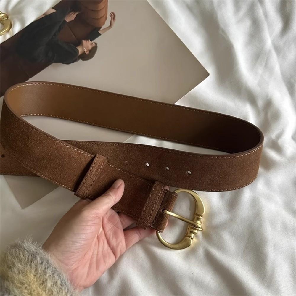 Heavy-Duty Wide Waist Belt Vintage Dress Jeans Belt American Women's Belt  Streetwear