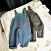 Children's Baby Denim Overalls Spring and Autumn Models for Babies 3 Girls 1 One-year-old Western Style Spring Casual Long Pants for Outer Wear