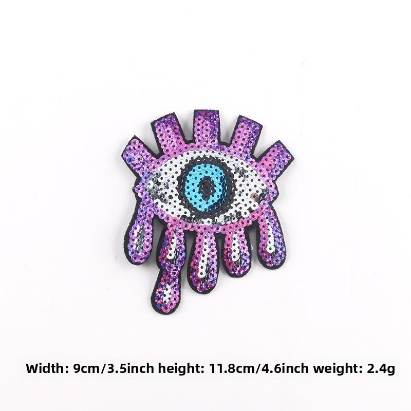 Sequin Embroidery Patch Sticker High Heels Lipstick Cloth Label Accessories Supply Embroidery Label Embroidery Cloth Sticker