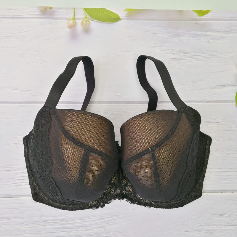 European and American Large Size Thin Molded Cup with Underwire Bra To Accommodate Large Breasts Women's Bra