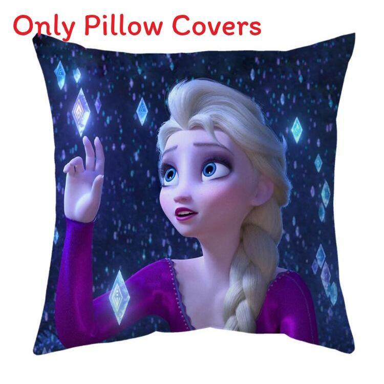 The Frozen Snow Queen Cartoon Cushion Cover Linen Material Cozy Spaces Home