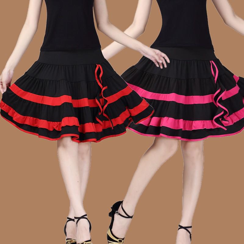 2025 Dame Sommer Latin Kort Firkantdans Skjørt Kostyme