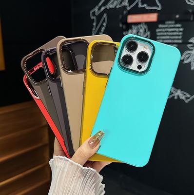 New Liquid Silicone Mobile Phone Case Electroplating Lens Apple 15PRO Creative Protective Case iPhone14PRO Suitable