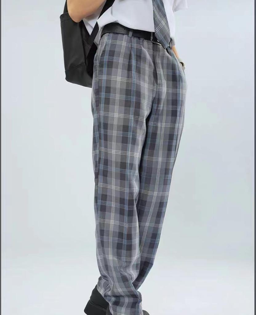 QOOLY High School Boy Cosplay Includes Uniform School and Perfect for Halloween and School Size XL 3-Piece Set, Skirt, Uniform, Tie, Festivals, Grey,