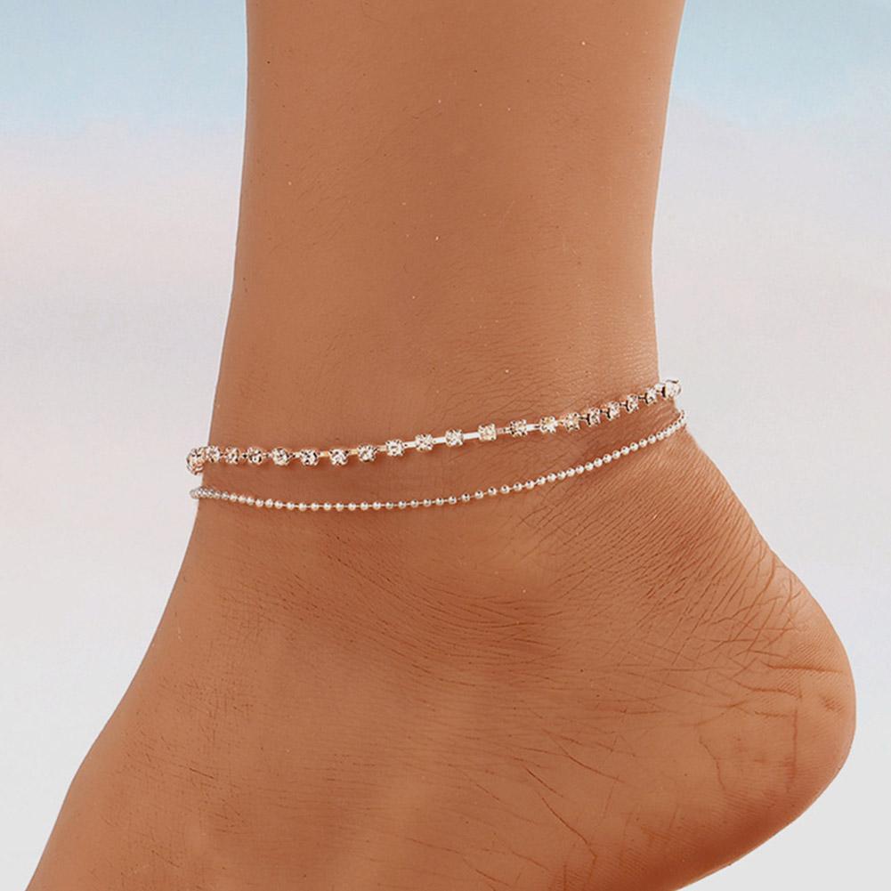 Cheap 1pcs For Female Anklets Barefoot Crochet Sandals Foot Anklets On Foot Leg Bracelets Chain