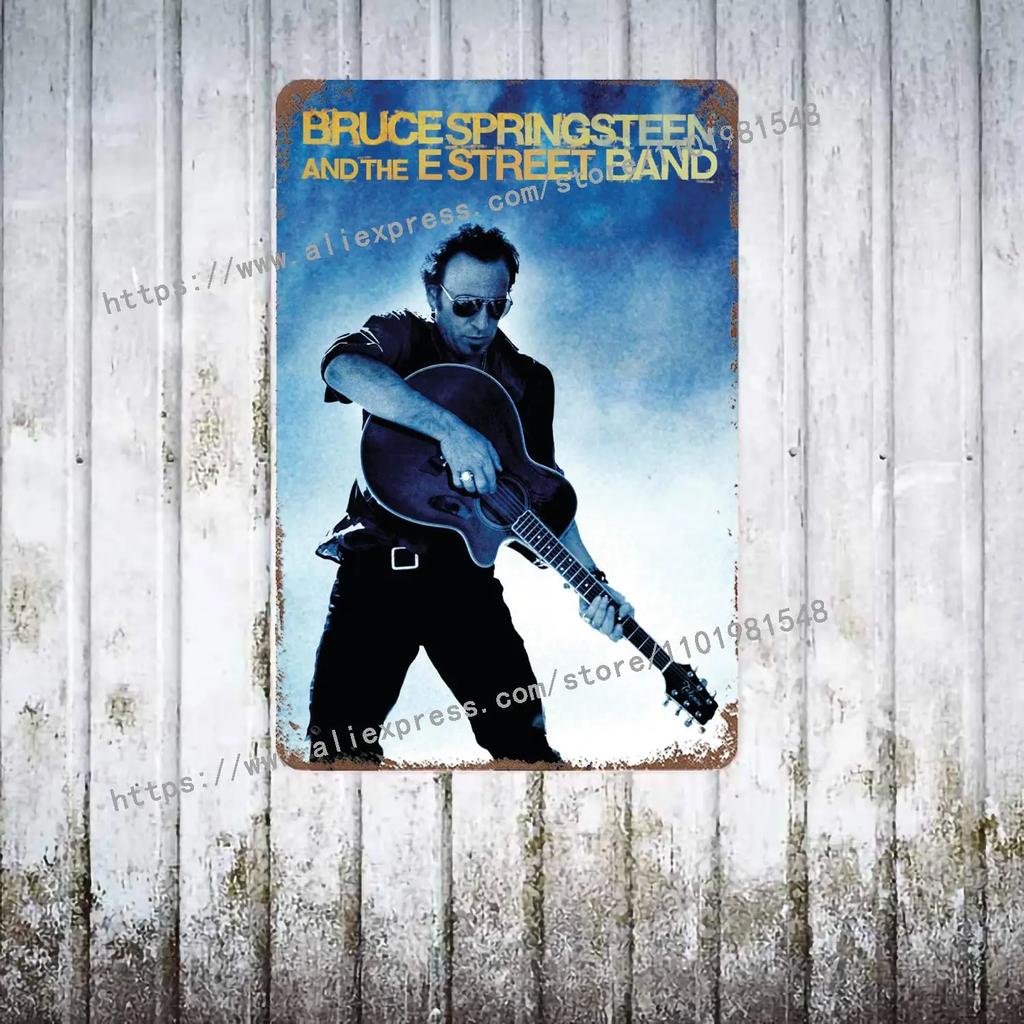 Bruce Springsteen Kapela Dekorácia Plagát Vintage Plechová Tabuľa Kovová Tabuľa Dekoratívna Doska pre Pub Bar Pánska Jaskyňa Klub Nástenná Dekorácia