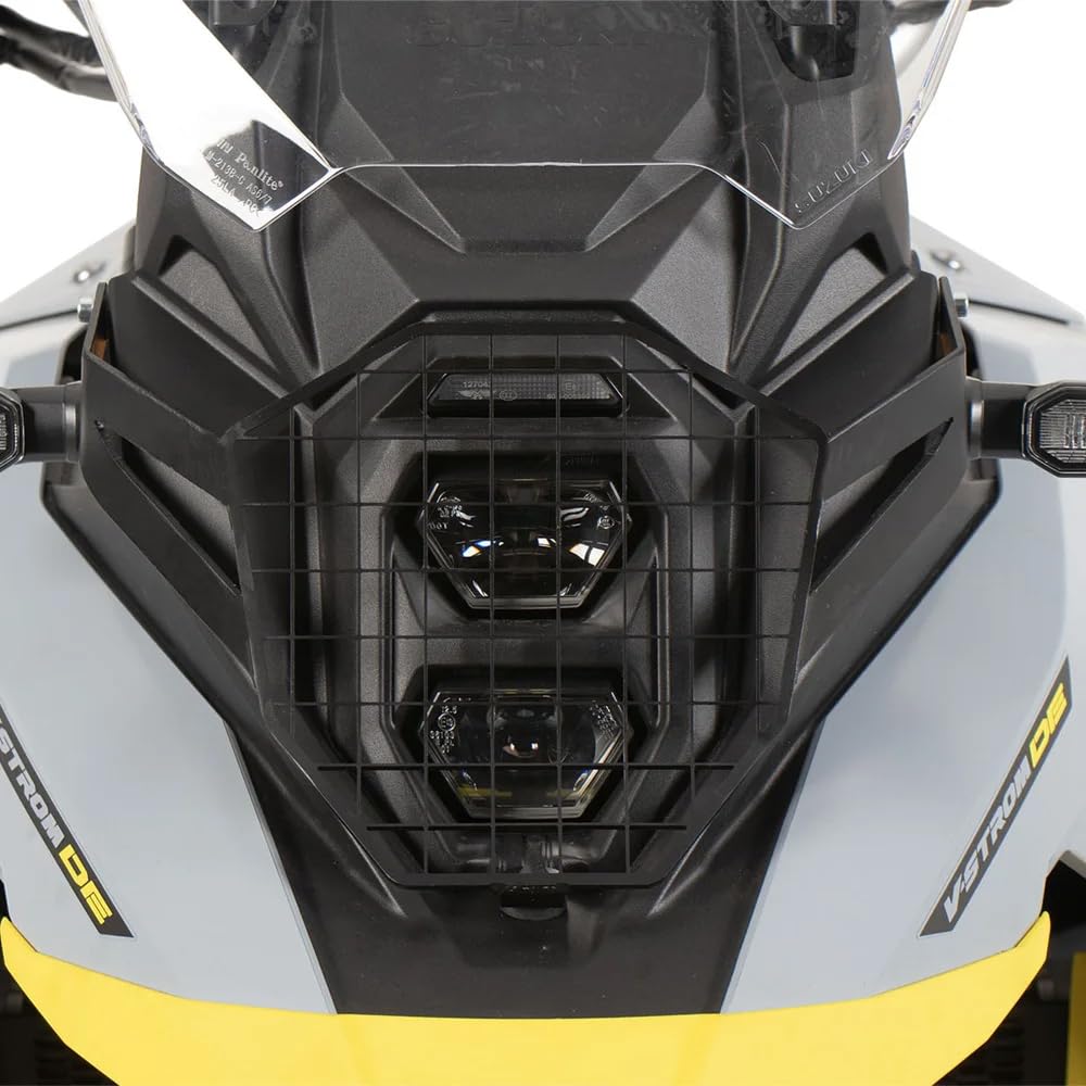Motorcycle Headlight Protector Grille Guard Protective Grille Light Lamp Shade for V-Strom 800de (Yellow) (Parallel Import)