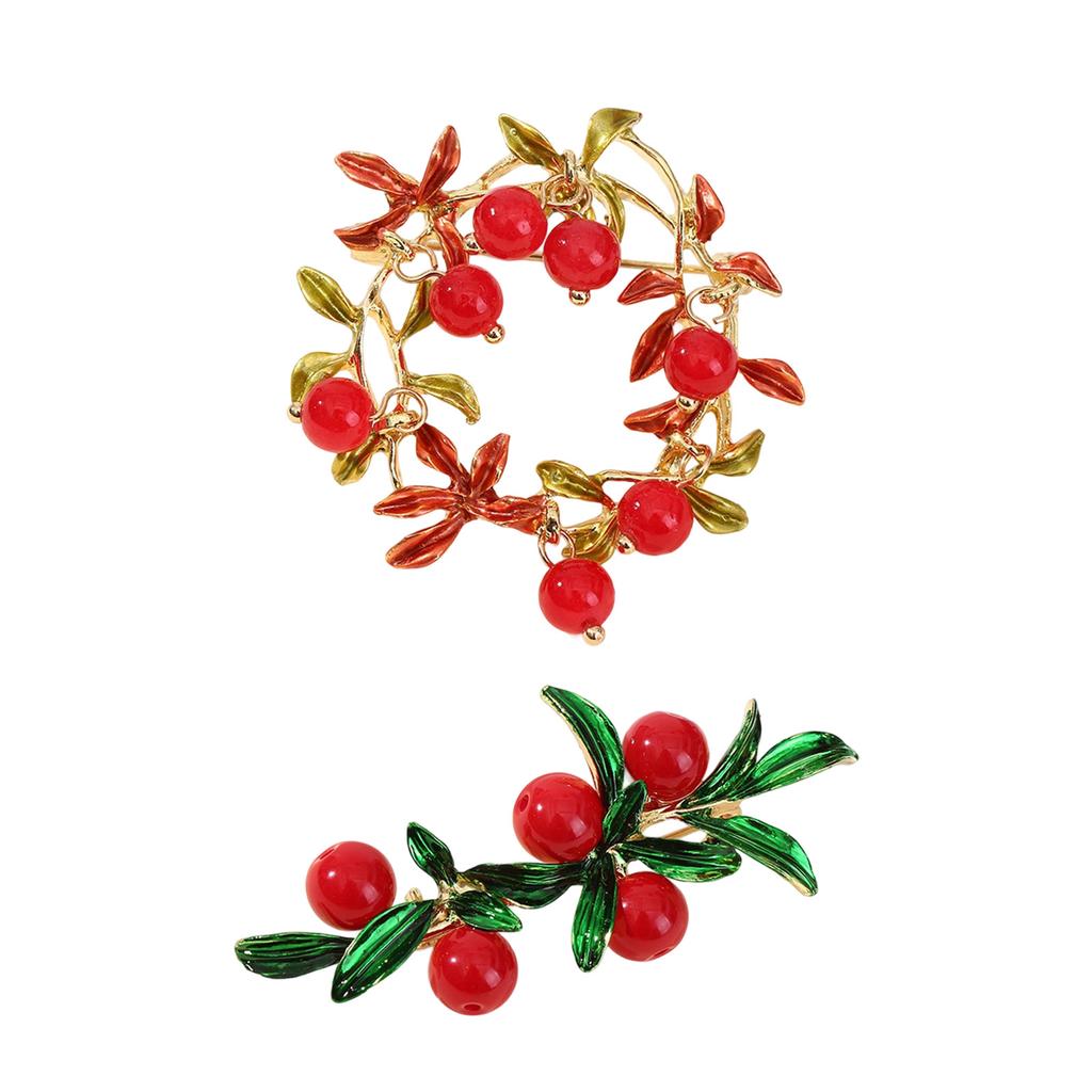Lightweight Alloy Cranberry Brooch Fashion Accessory Pin For Everyday Wear And Stylish Occasions With Lasting Shine