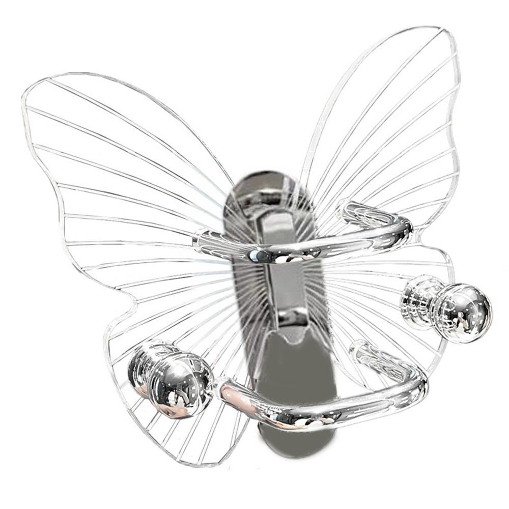 

Самоклеящаяся полка для хранения расчесок в форме бабочки, влагостойкая, настенная, акриловая стойка для хранения расчесок, декоративная