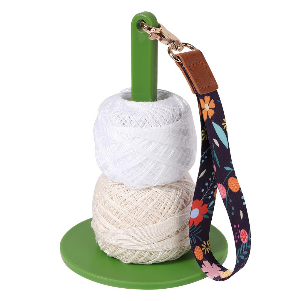 Yarn Holder Plastic Spinning Knitting Tools Crochet Accessories Stand DIY Sewing Thread Spool With Wrist Strap Wool Ball Winder