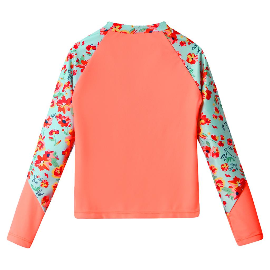 Girls' Swimsuit Long Sleeve UPF50+ Rash Guard Top Swimming Shirt Swimwear
