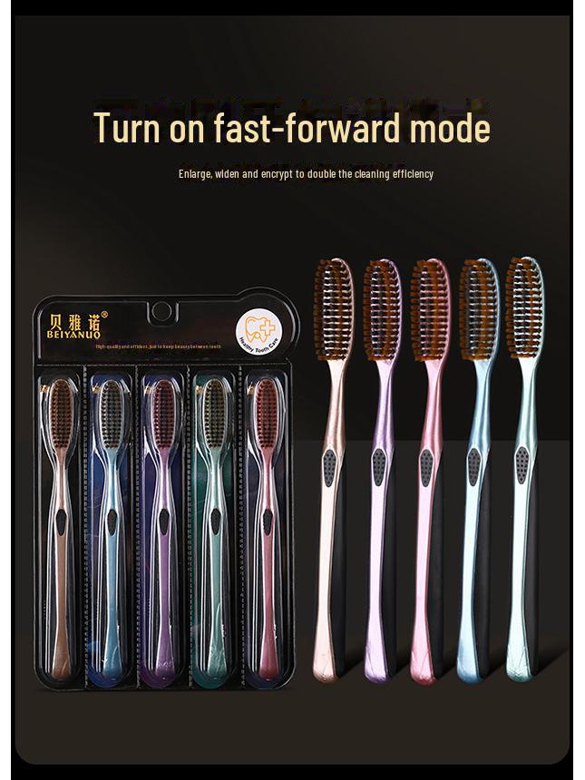 Efficient U-shaped Soft-Bristle Toothbrush, Long-Head Design, Packaged Individually, Ideal for Dropshipping