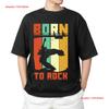 Born To Rock T Shirt Bold For Music Lovers Cool Christmas Vintage Homme Comfortable Unisex Casual Stylish Soft