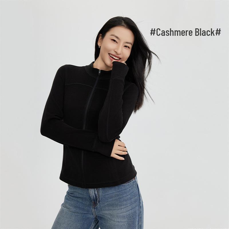 

Hyaluronic Acid Two-Tone Cashmere Women s Winter Coat - Skin-Friendly, Warm, Slimming, Fashion Zipper, Micro-Shaping Small