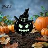 Luminous Outdoor Halloween Decorations Skeleton Cat Garden Stake, Glow in The Dark Ornament, Spooky Black Lawn Decor Acrylic Yard Art Stake