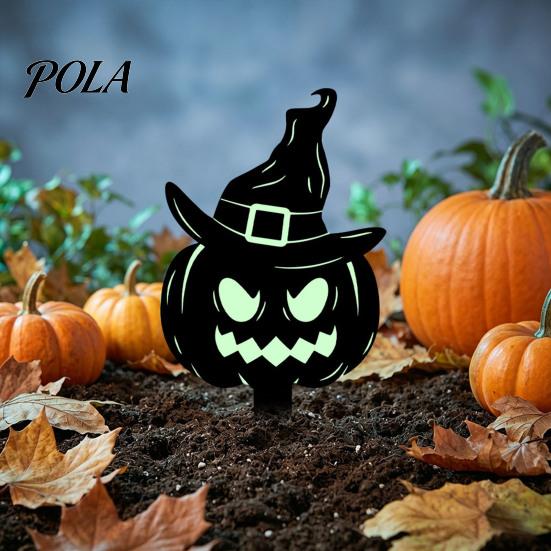 Luminous Outdoor Halloween Decorations Skeleton Cat Garden Stake, Glow in The Dark Ornament, Spooky Black Lawn Decor Acrylic Yard Art Stake