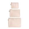 Multi-purpose Storage Bag Beige Zipper Closure Mesh Storage Pouch Lightweight Design Mesh Material Mesh Cosmetic Bag