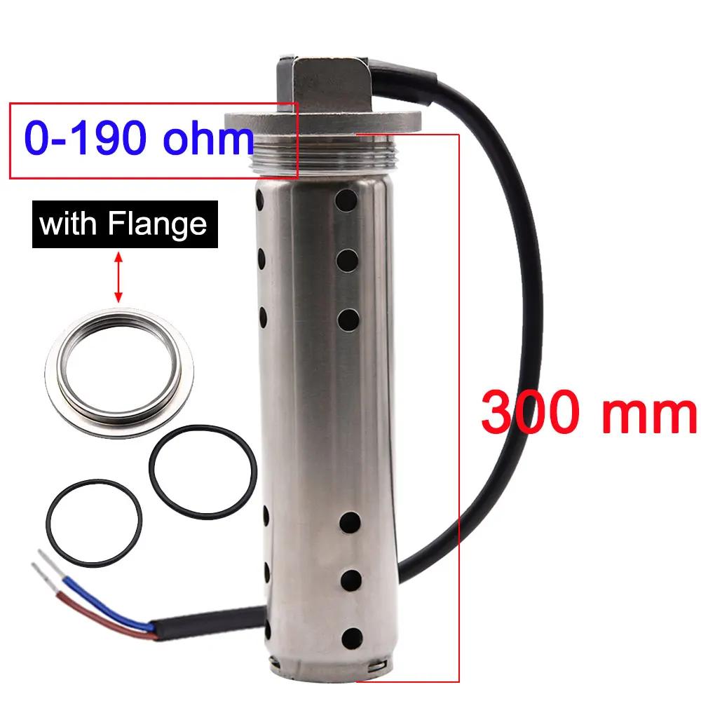 Sewage Level Gauge Sensor with Flange Water Meter Flange Magnetic Flow Sensor for Sewage Liquid Water Level Indicator 0-190 Ohm