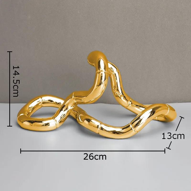 

Twisted Knot Abstract Artwork Statue Circular Curve Crafts Ornaments Desk Decoration Twist Curve Lines Room Aesthetics Decor