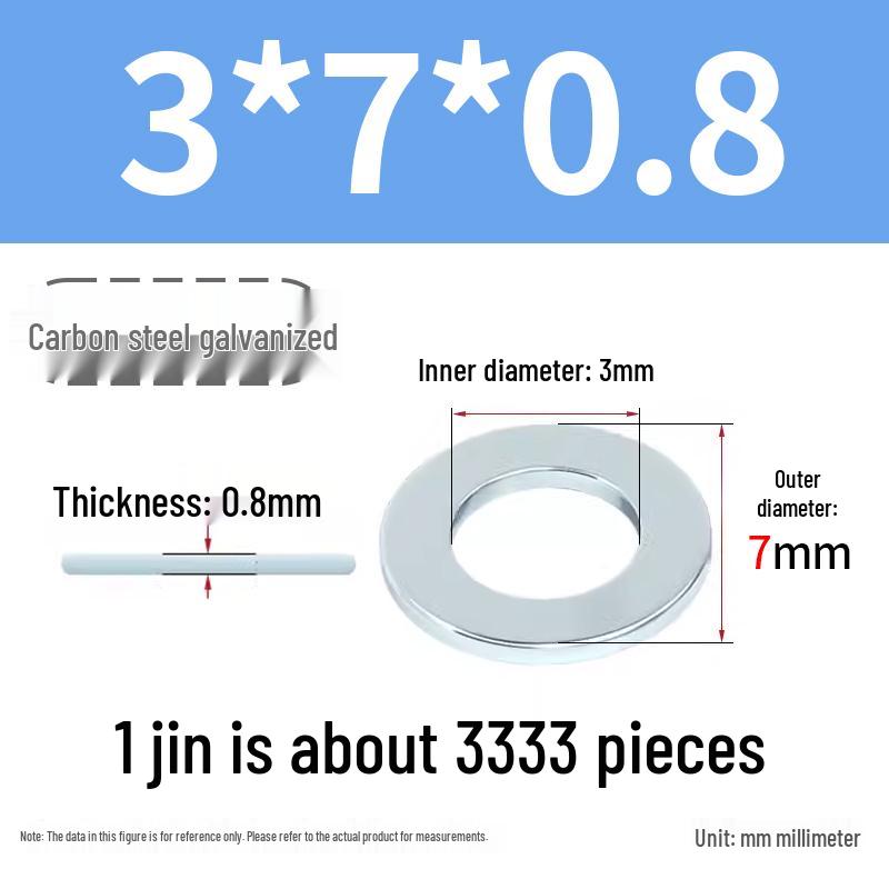 Oversized Thickened Galvanized Iron Flat Washer M2M3456810-M6