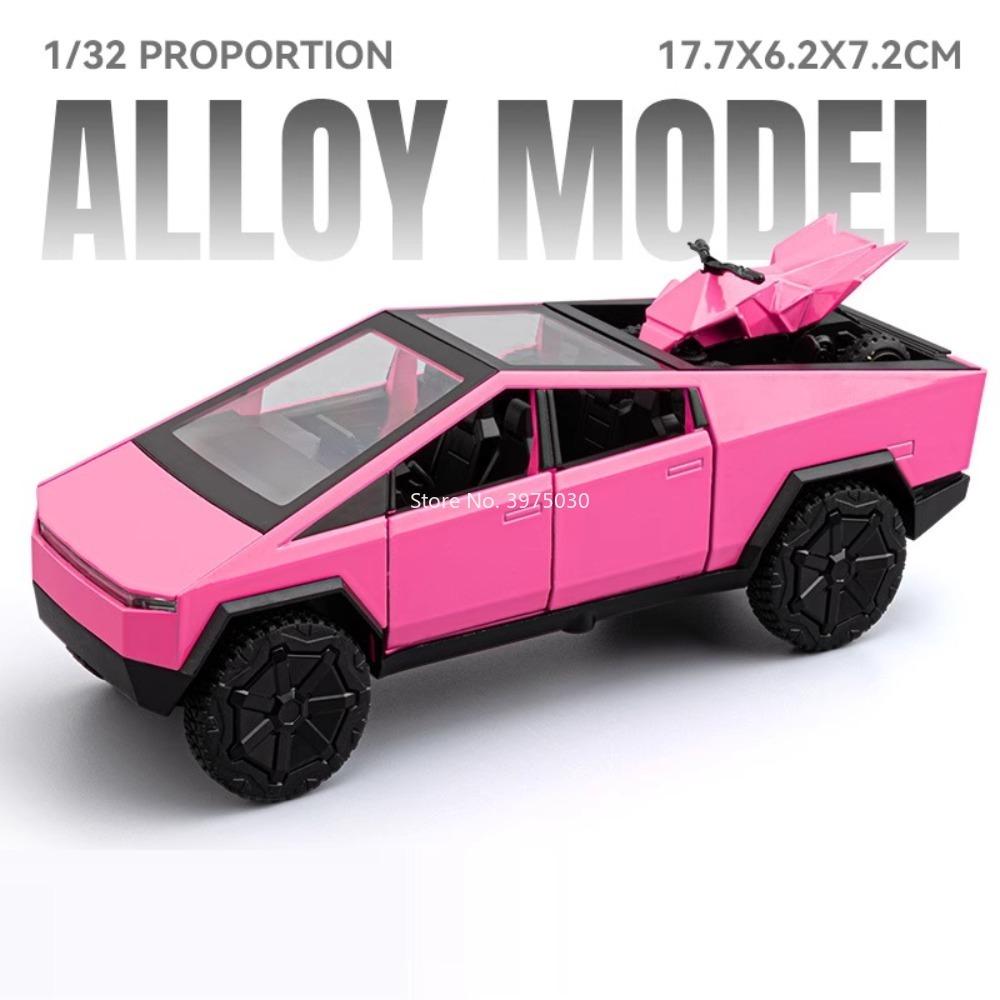 1:32 Pickup Hilux Toys Cars Models Alloy Diecast Wheel Pull Back Miniature Model with Light Sound Vehicles Toy Collect Souvenirs