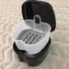 1PC Oral Denture Care Bath Box False Teeth Cleaning Nursing with Hanging Net Container Cleaning False Teeth Bath Case
