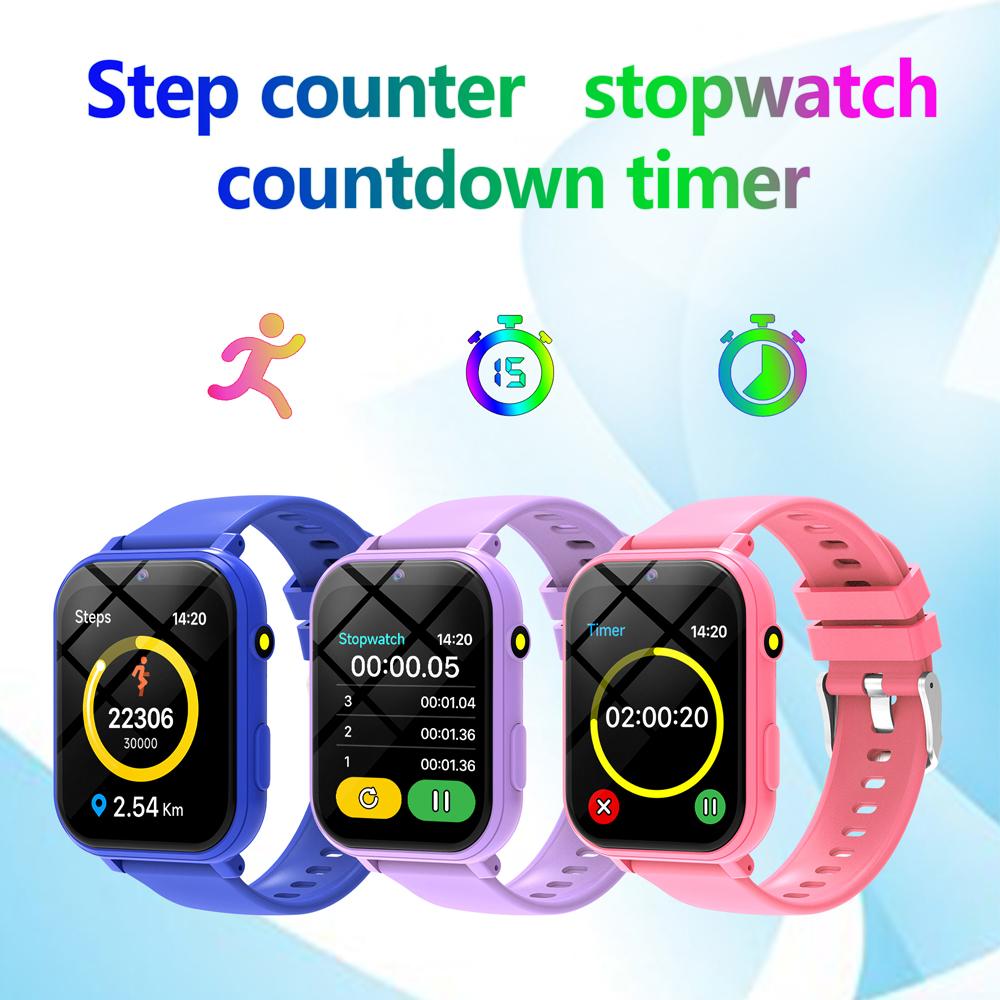 1.83 Inch HD Camera Kids Smart Watch 18 Games Step Counting Sleep Monitoring Alarm Clock Smartwatch Children Boys Girls Gifts
